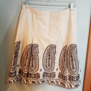 Ann Taylor embroidered skirt